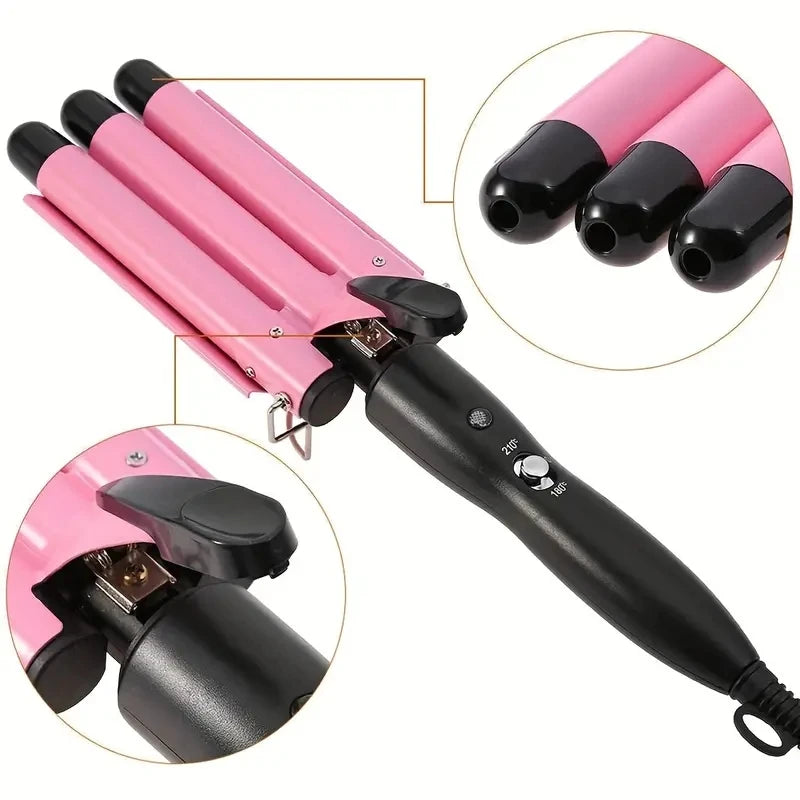 Hair three tube curler