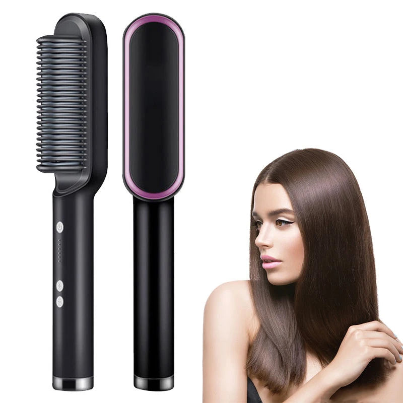 Electric Hair Straightener Brush Professional