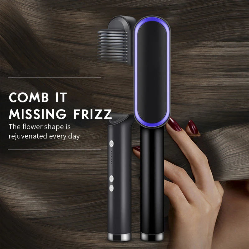 Electric Hair Straightener Brush Professional