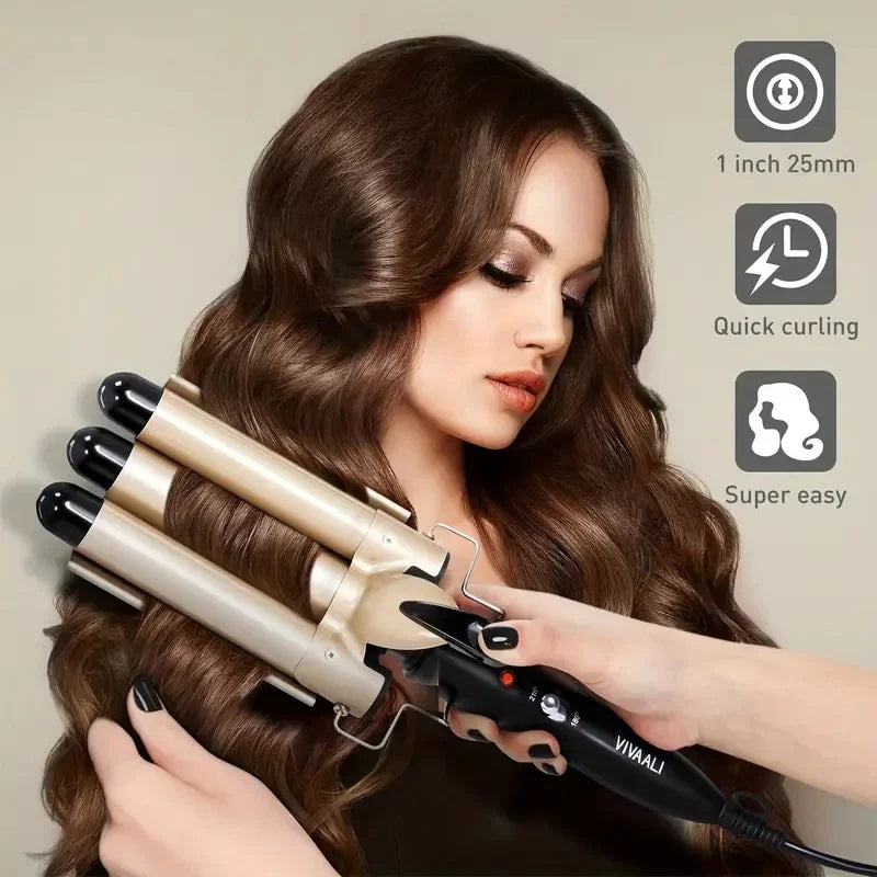 Hair three tube curler